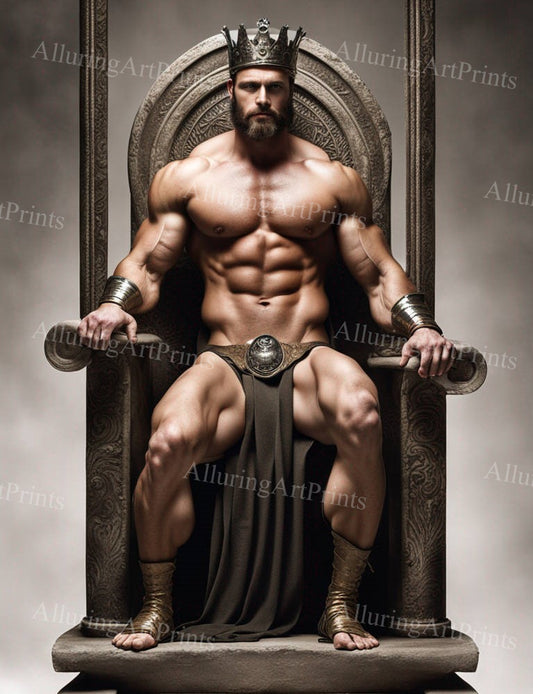 Male Model Muscular Digital Art AI Fantasy - 490D