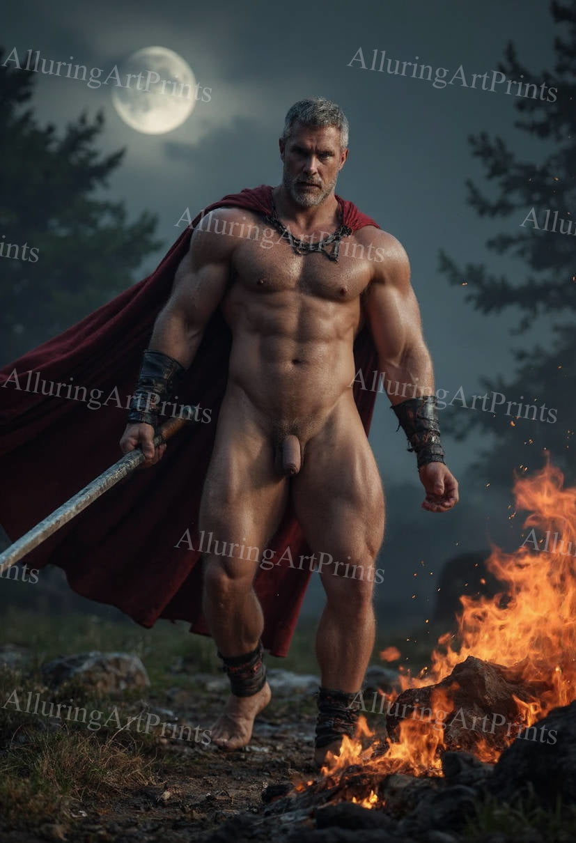 Male Model Muscular Digital Art AI Fantasy - 492D