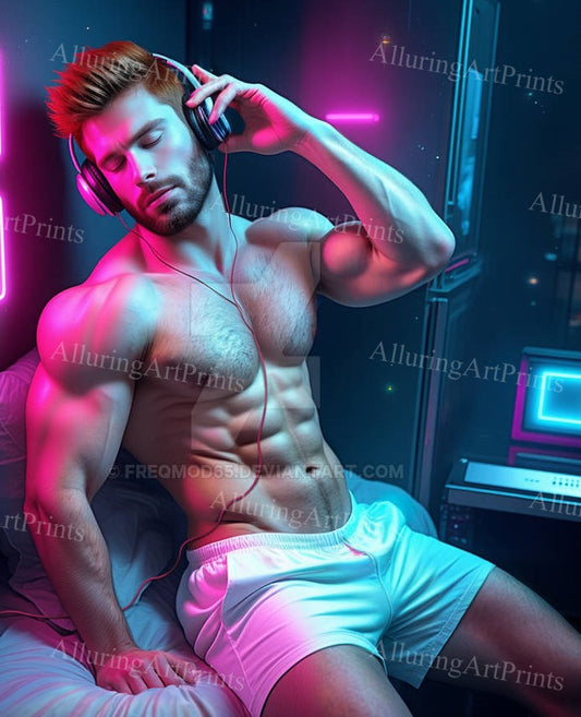 Male Model Muscular Digital Art AI Fantasy - 494D