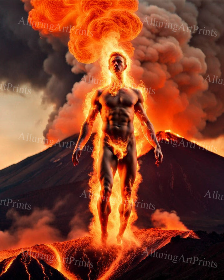 Male Model Muscular Digital Art AI Fantasy - 495D