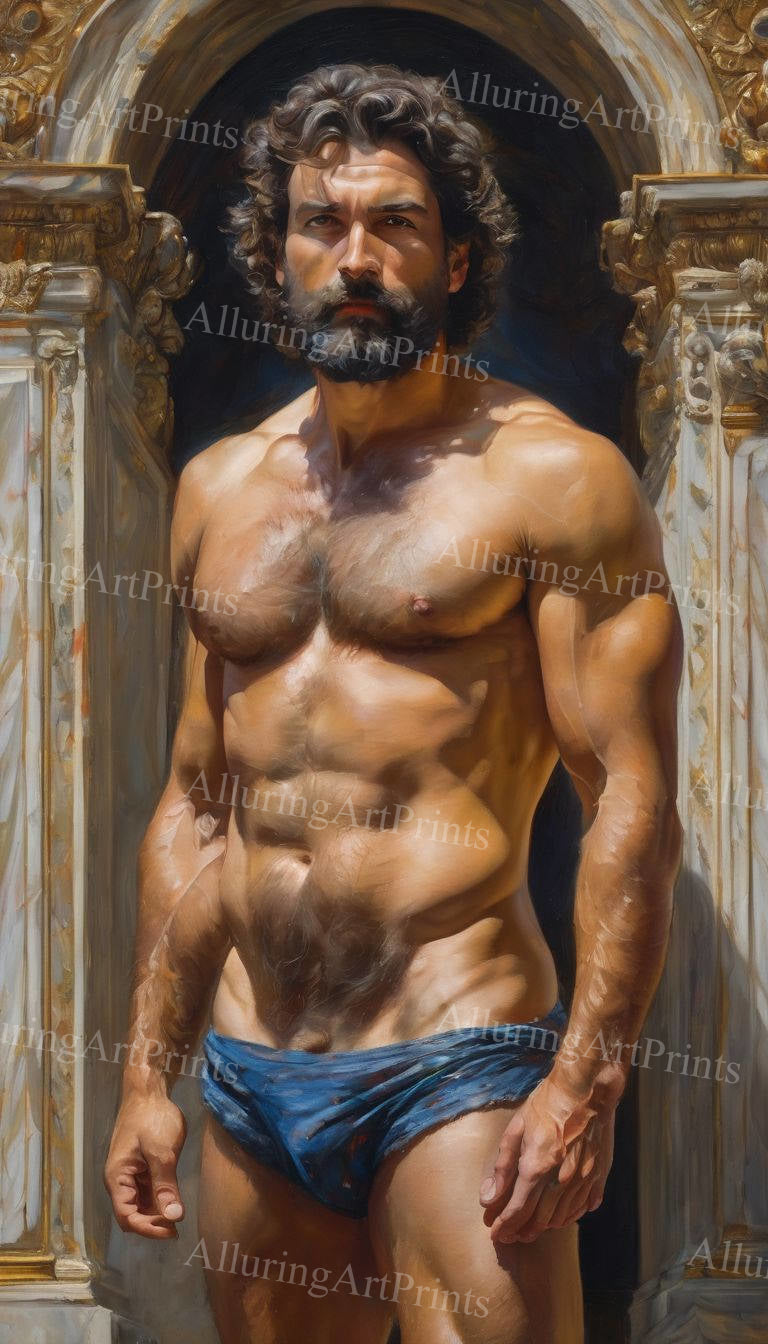 Male Model Muscular Digital Art AI Fantasy - 50D