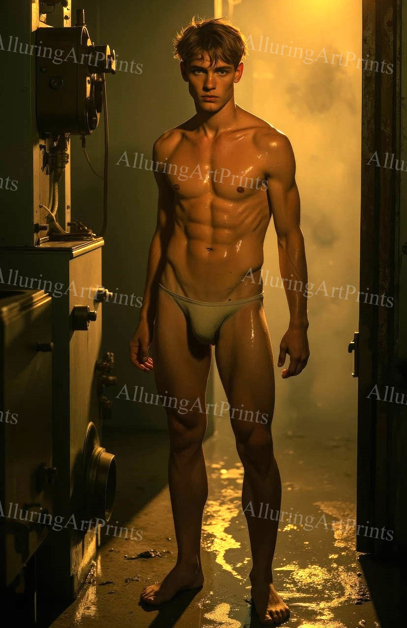 Male Model Muscular Digital Art AI Fantasy - 504D