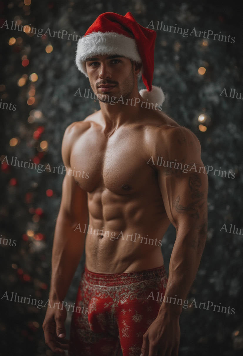 Male Model Muscular Digital Art AI Fantasy - 507D