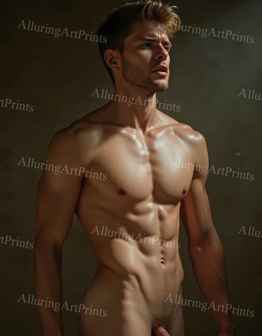 Male Model Muscular Digital Art AI Fantasy - 527D