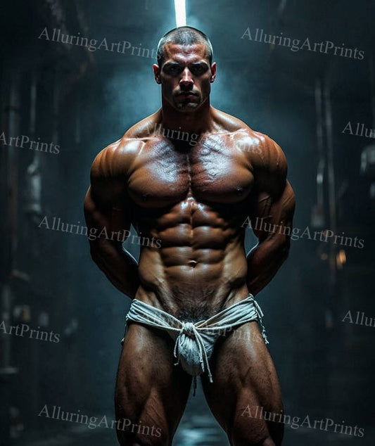 Male Model Muscular Digital Art AI Fantasy - 550D