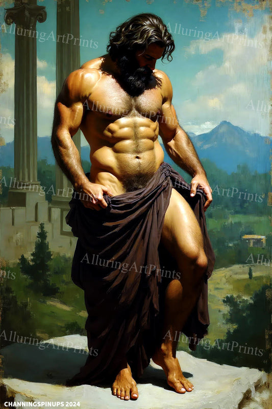 Male Model Muscular Digital Art AI Fantasy - 56D