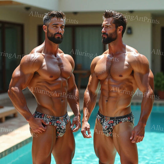 Male Models Muscular Digital Art AI Fantasy - 561D