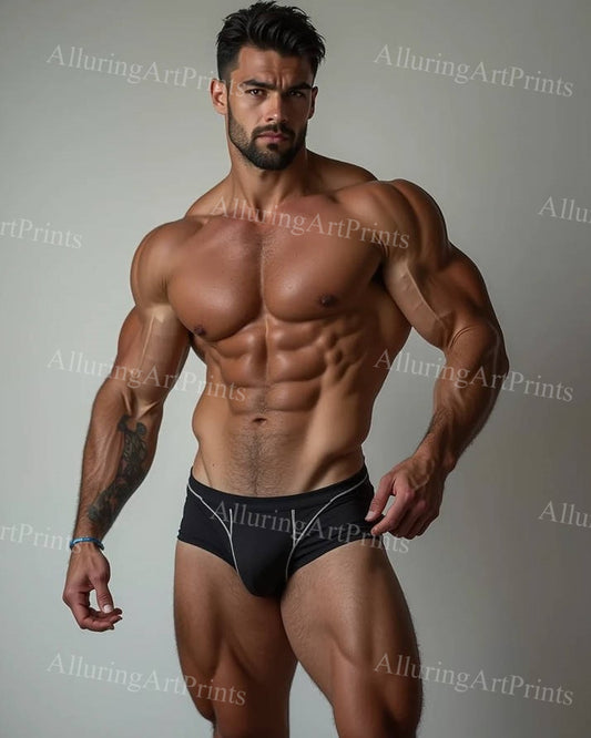 Male Model Muscular Digital Art AI Fantasy - 563D