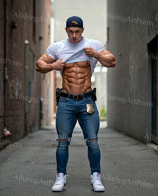 Male Model Muscular Digital Art AI Fantasy - 564D