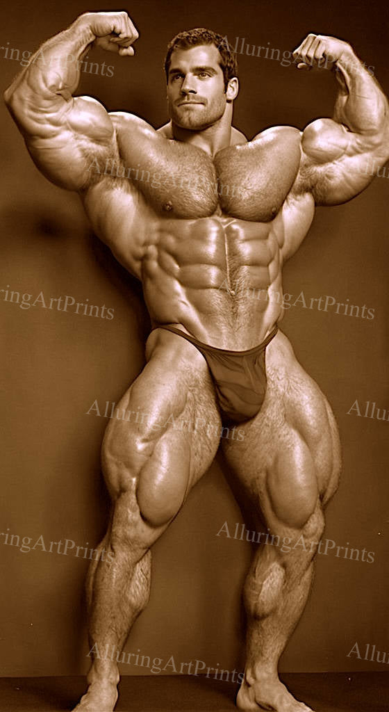 Male Model Muscular Digital Art AI Fantasy - 569D