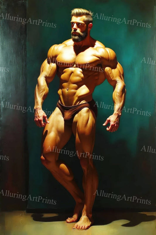 Male Model Muscular Digital Art AI Fantasy - 57D