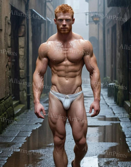 Male Model Muscular Digital Art AI Fantasy - 578D