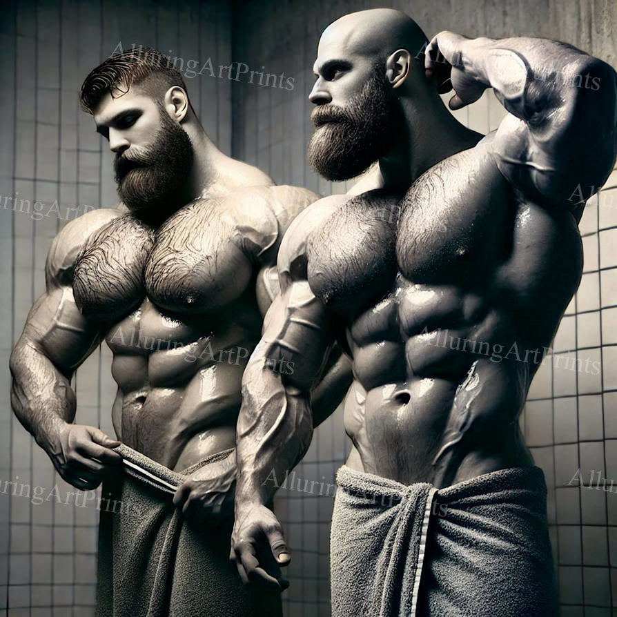 Male Models Muscular Digital Art AI Fantasy - 581D