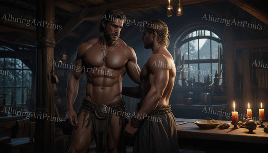 Male Models Muscular Digital Art AI Fantasy - 61D
