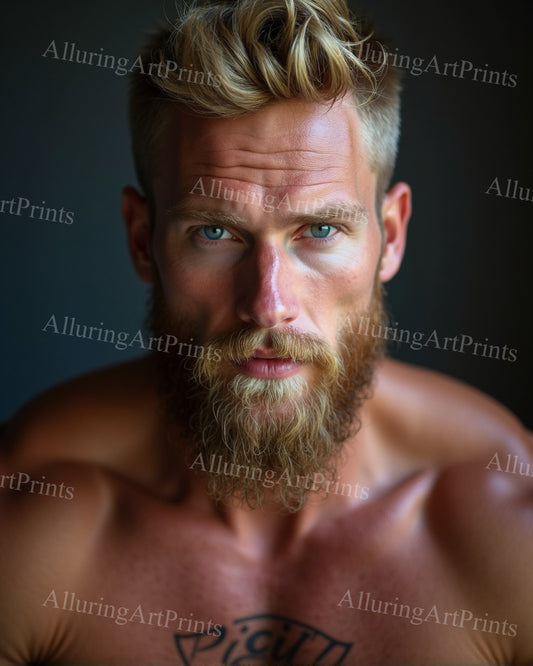 Male Model Muscular Digital Art AI Fantasy - 617D