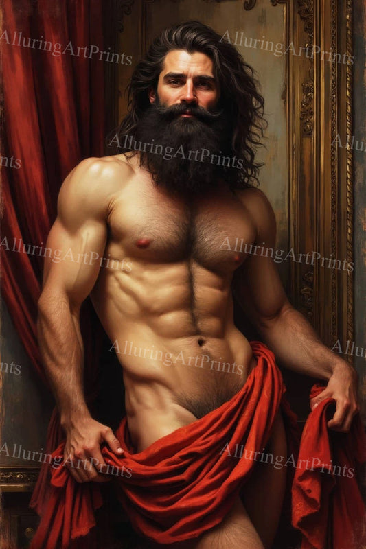 Male Model Muscular Digital Art AI Fantasy - 62D