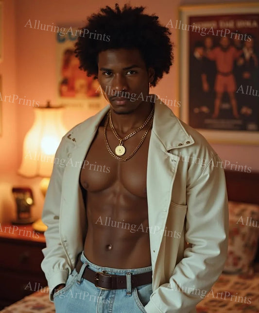 Male Model Muscular Digital Art AI Fantasy - 622D