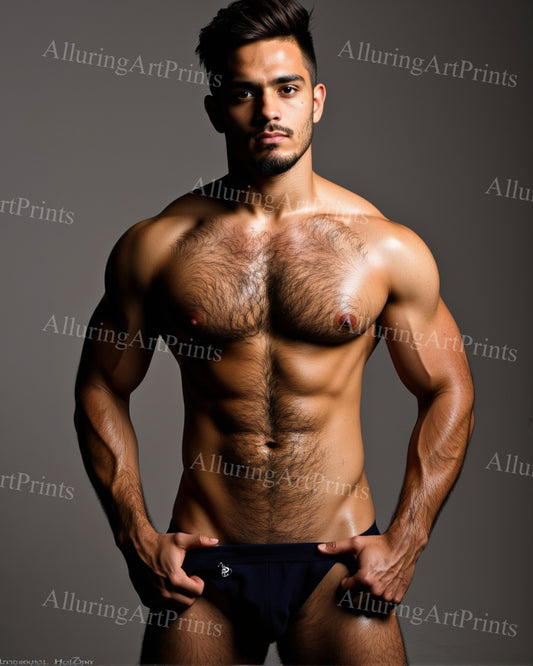 Male Model Muscular Digital Art AI Fantasy - 623D