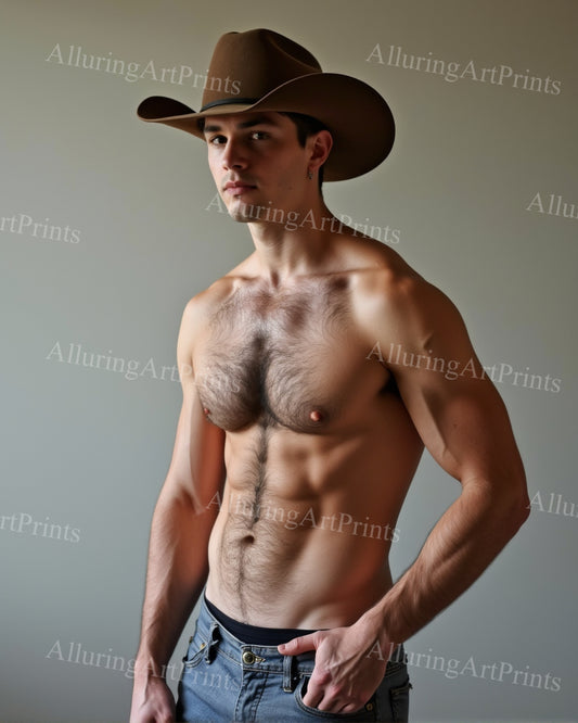 Male Model Muscular Digital Art AI Fantasy - 627D