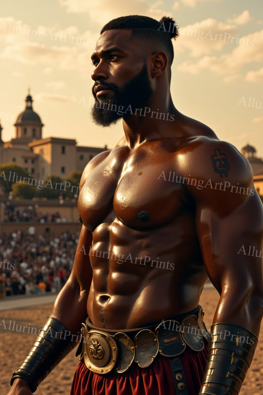 Male Model Muscular Digital Art AI Fantasy - 641D