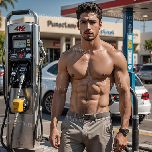 Male Model Muscular Digital Art AI Fantasy - 643D