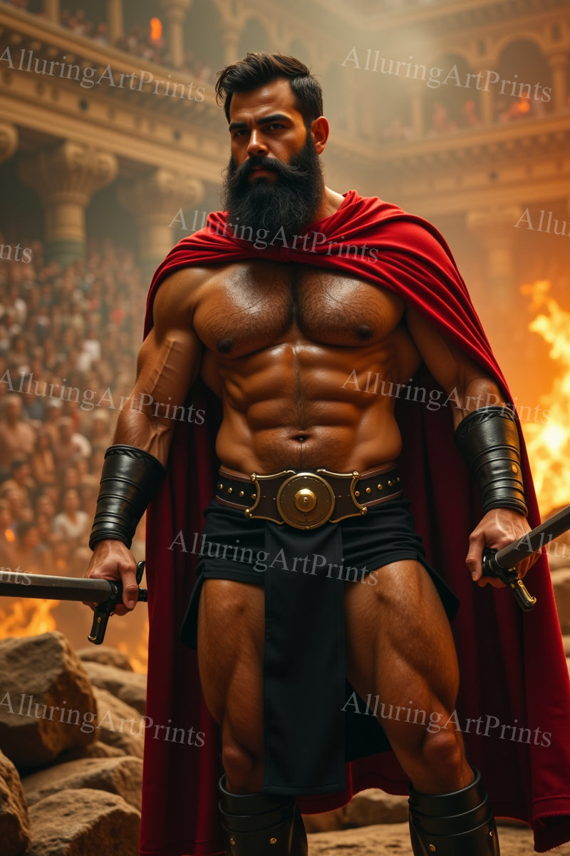 Male Model Muscular Digital Art AI Fantasy - 645D