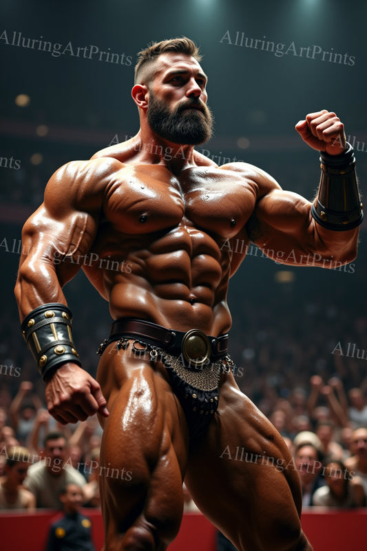Male Model Muscular Digital Art AI Fantasy - 646D