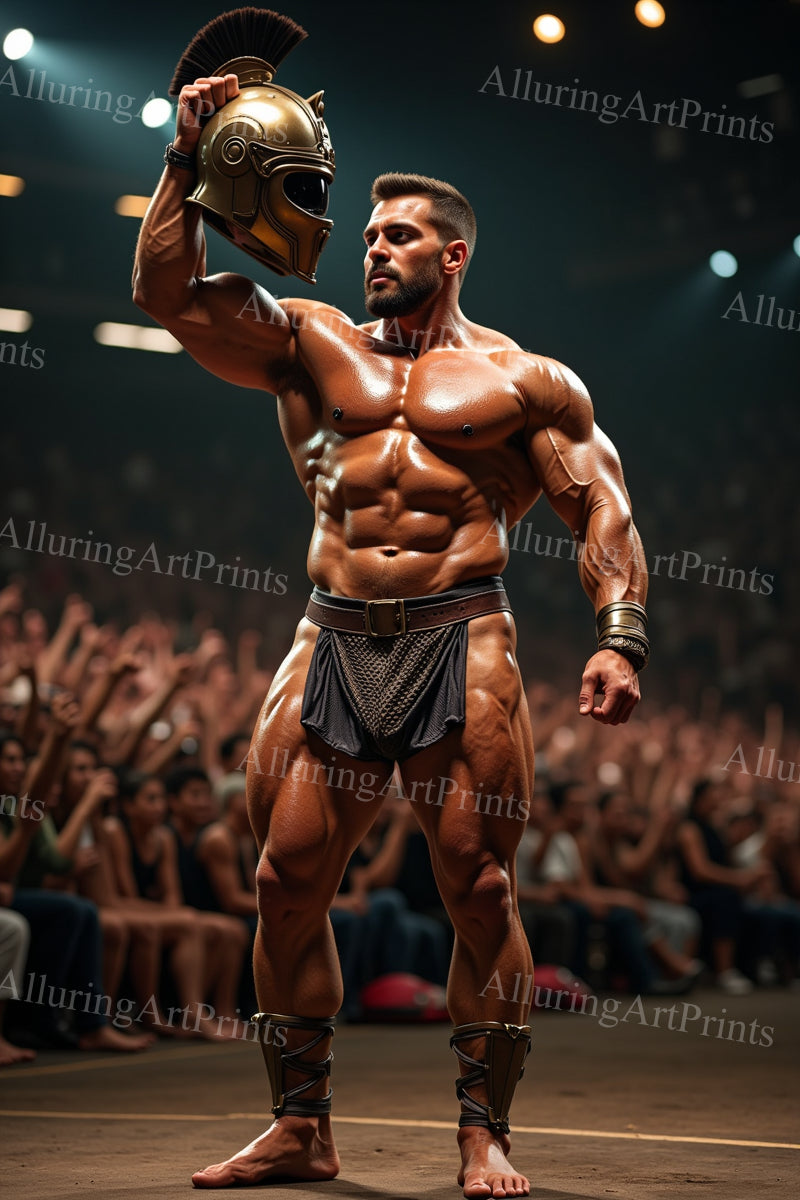 Male Model Muscular Digital Art AI Fantasy - 649D