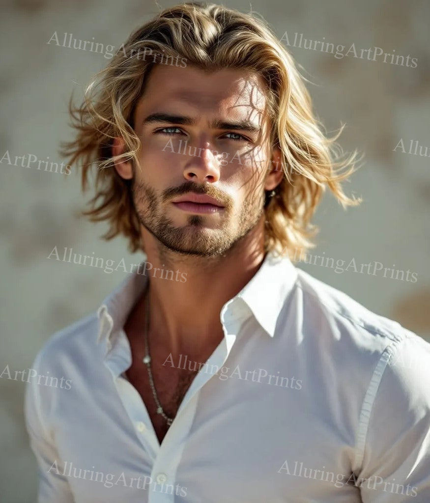 Male Model Muscular Digital Art AI Fantasy - 652D