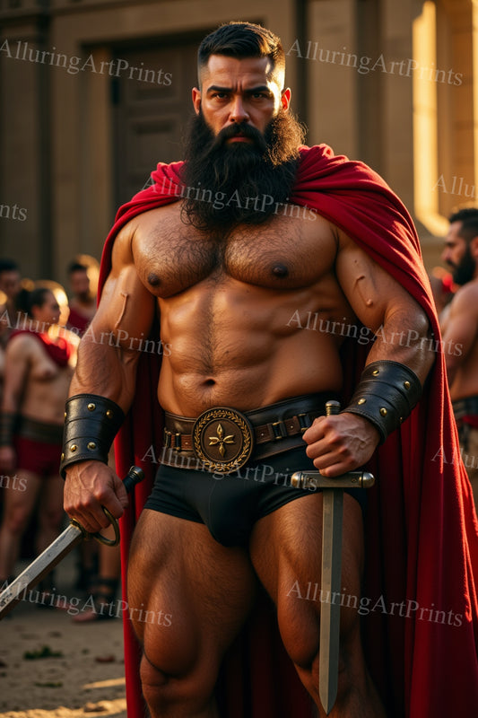 Male Model Muscular Digital Art AI Fantasy - 653D