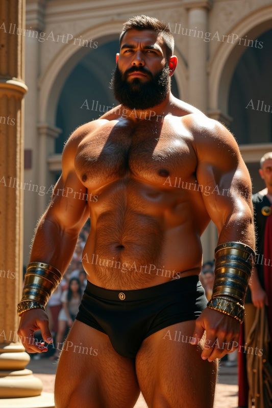 Male Model Muscular Digital Art AI Fantasy - 655D