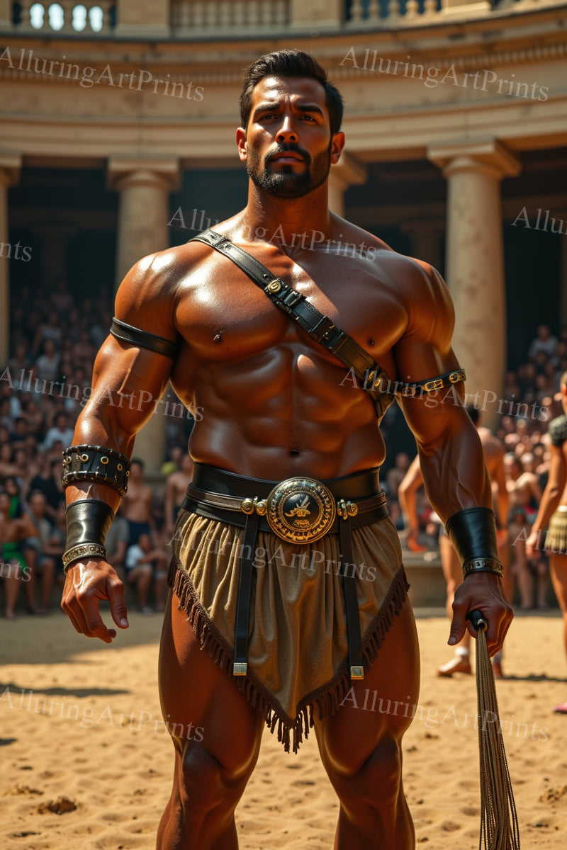 Male Model Muscular Digital Art AI Fantasy - 661D