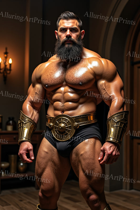 Male Model Muscular Digital Art AI Fantasy - 665D