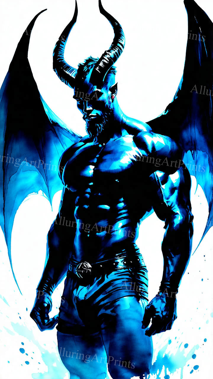 Male Model Muscular Digital Art AI Fantasy - 71D