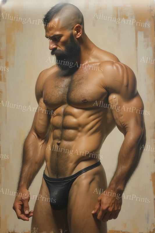 Male Model Muscular Digital Art AI Fantasy - 84D