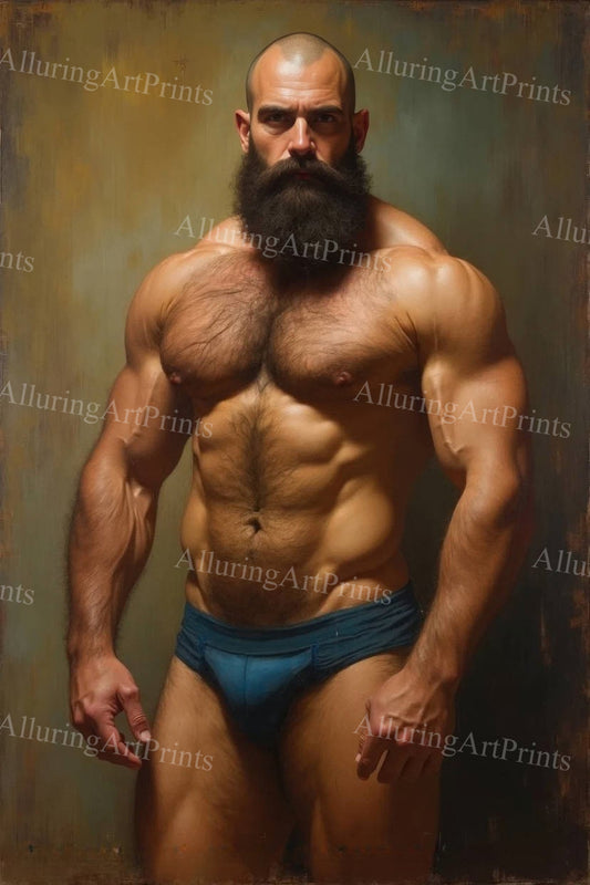 Male Model Muscular Digital Art AI Fantasy - 85D
