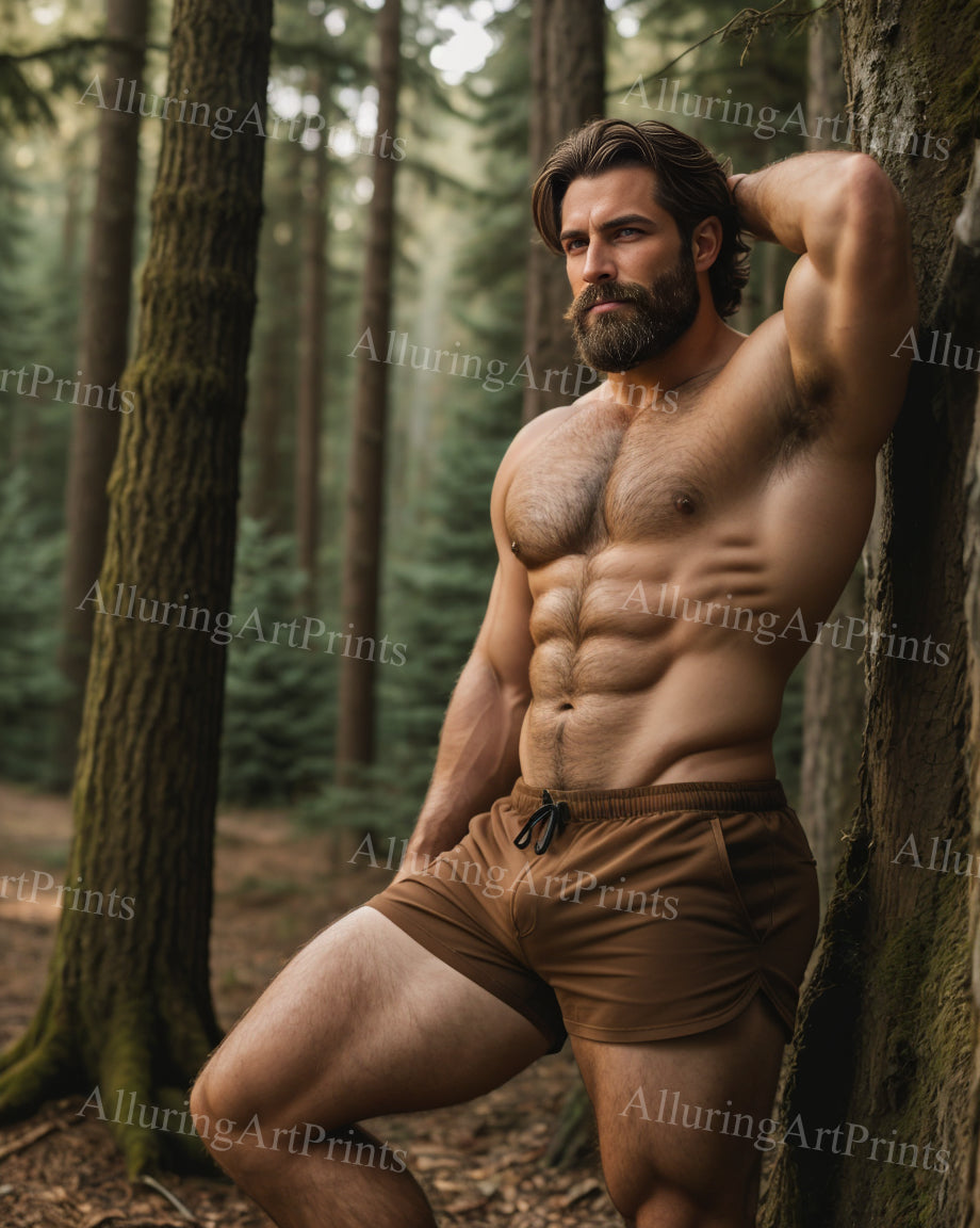 Male Model Muscular Digital Art AI Fantasy - 235E