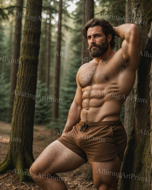 Male Model Muscular Digital Art AI Fantasy - 235E