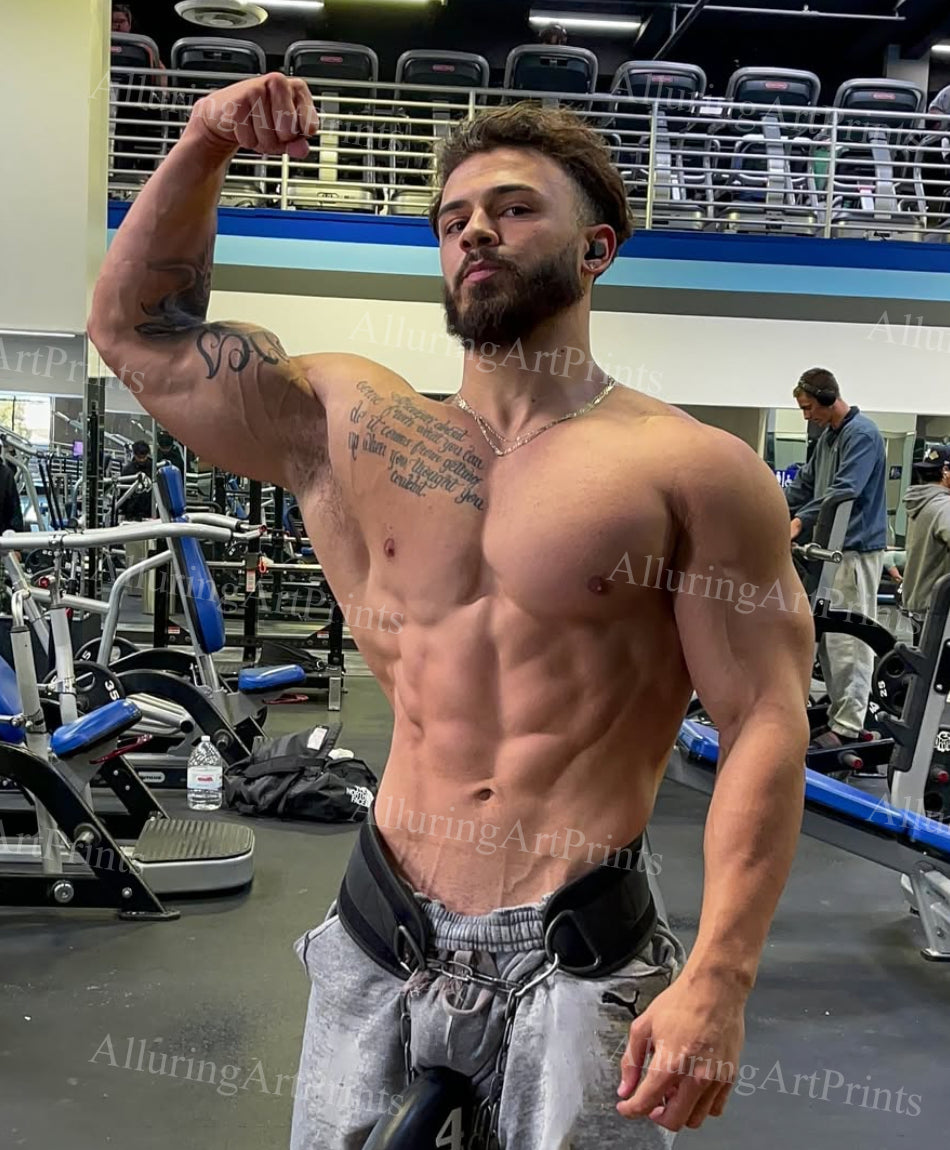Male Model Muscular Digital Art AI Fantasy - 591E