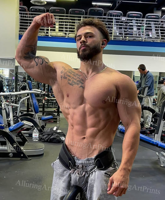 Male Model Muscular Digital Art AI Fantasy - 591E