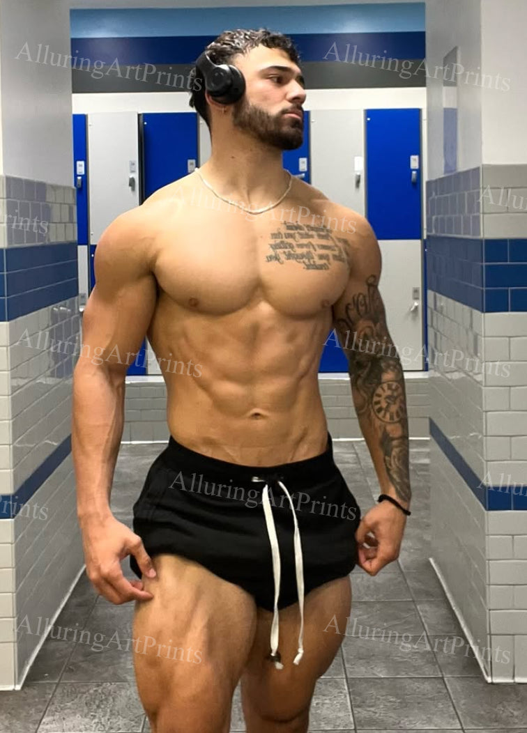 Male Model Muscular Digital Art AI Fantasy - 600E