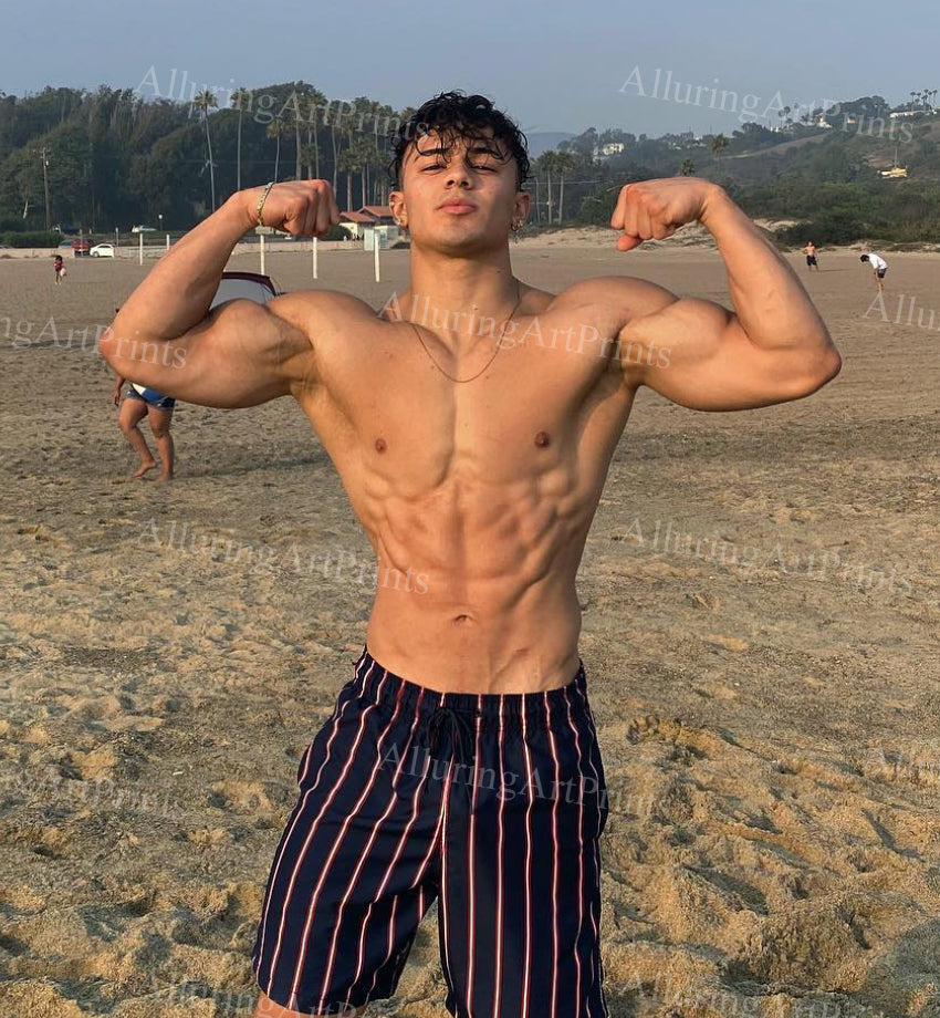 Male Model Muscular Digital Art AI Fantasy - 607E