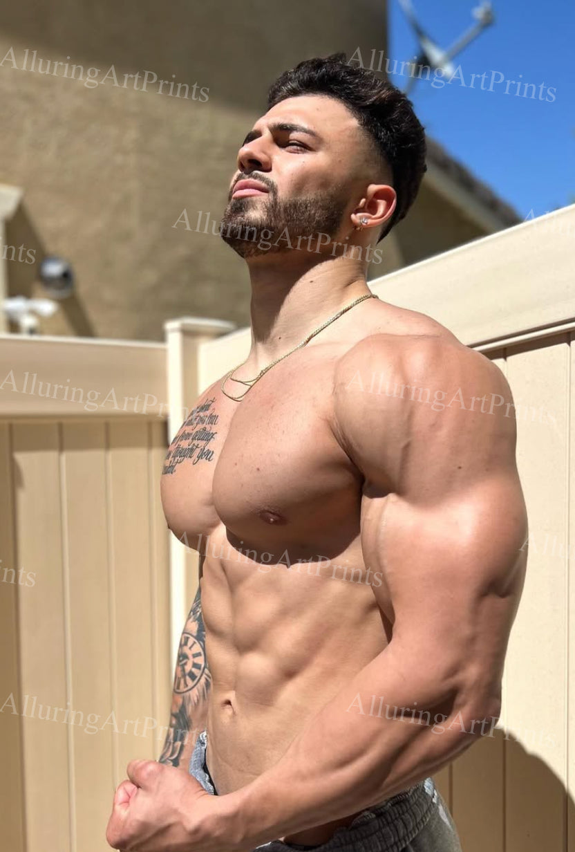 Male Model Muscular Digital Art AI Fantasy - 623E