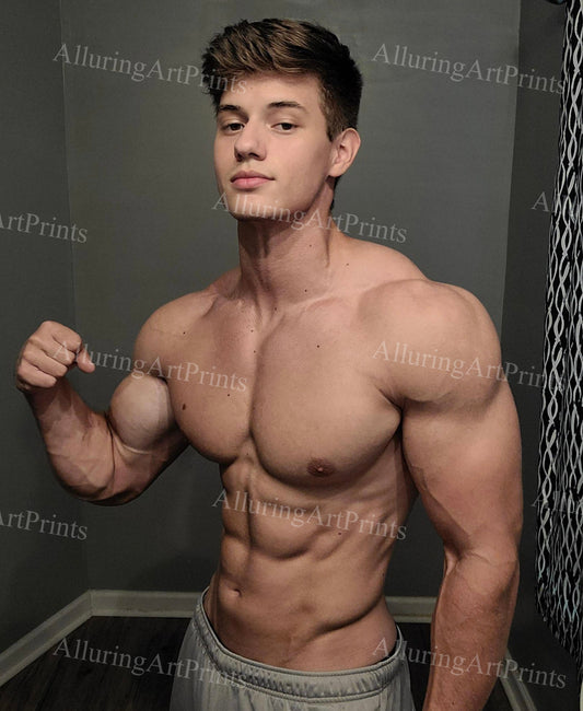 Male Model Muscular Digital Art AI Fantasy - 626E