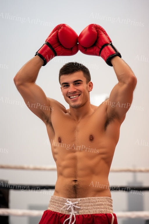Male Model Muscular Digital Art AI Fantasy - 738E