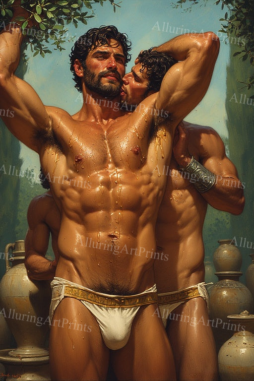 Male Model Muscular Digital Art AI Fantasy - 77E
