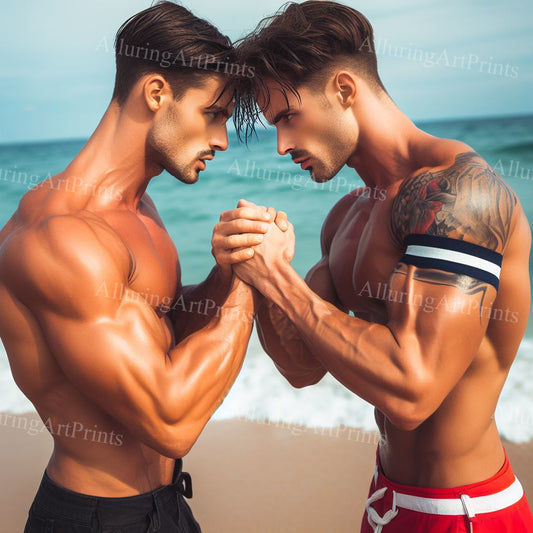 Male Models Muscular Digital Art AI Fantasy - EE10