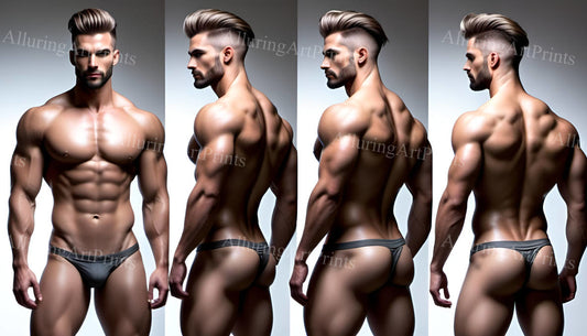 Male Model Muscular Digital Art AI Fantasy - EE21