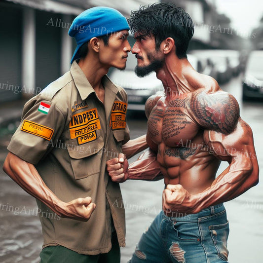 Male Models Muscular Digital Art AI Fantasy - EE28