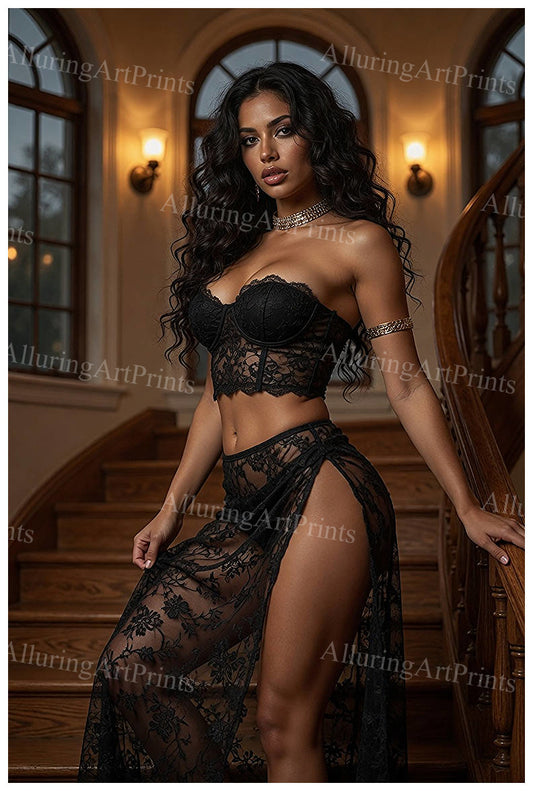 Risque Brunette Model - EE410